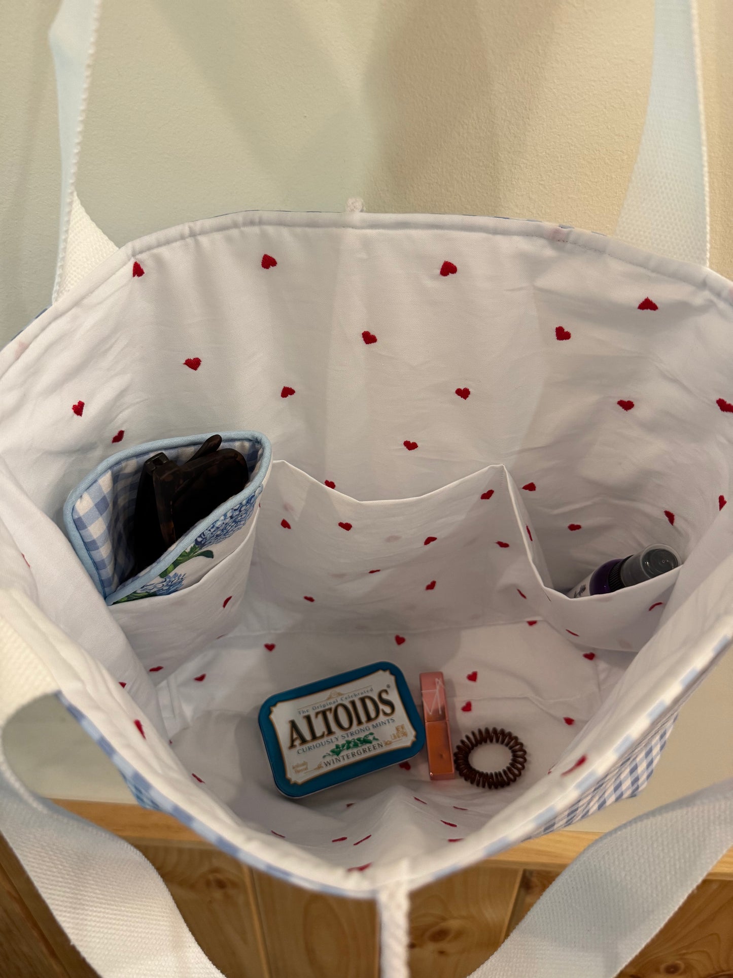 Pink Gingham Tote