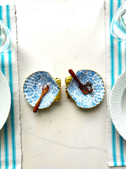 Boho Pattern Salt & Pepper Dishes