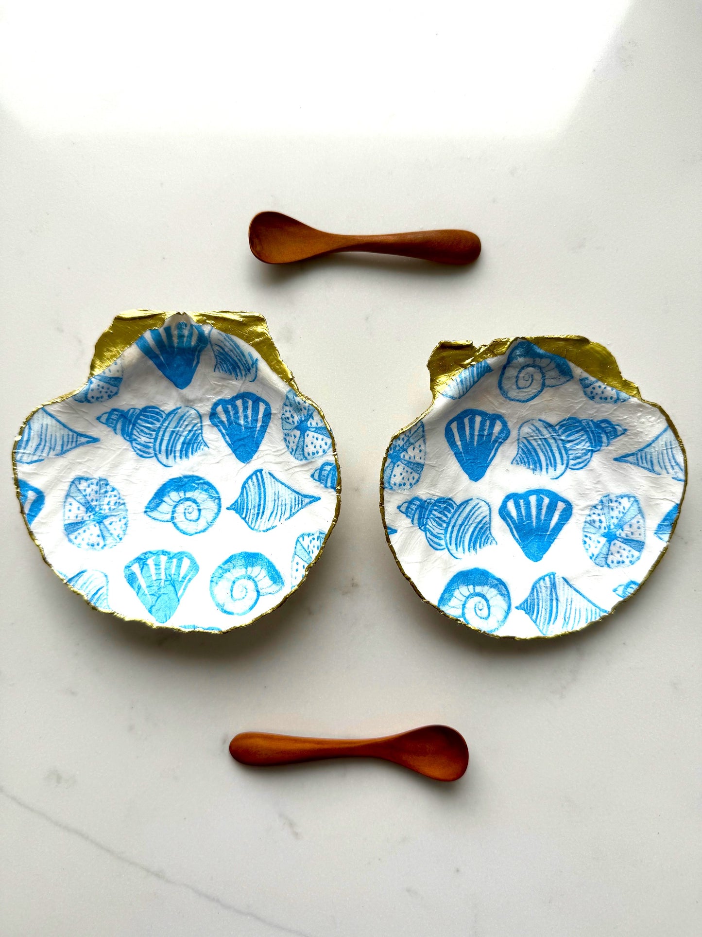 Blue Shells Salt & Pepper Dishes