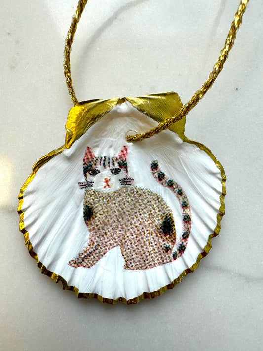 Brown Spotted Tabby Cat Ornament