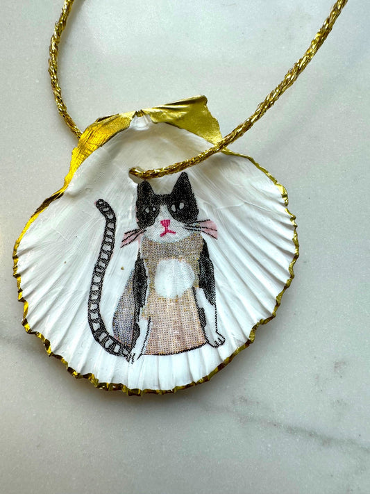 Black and White Cat Ornament