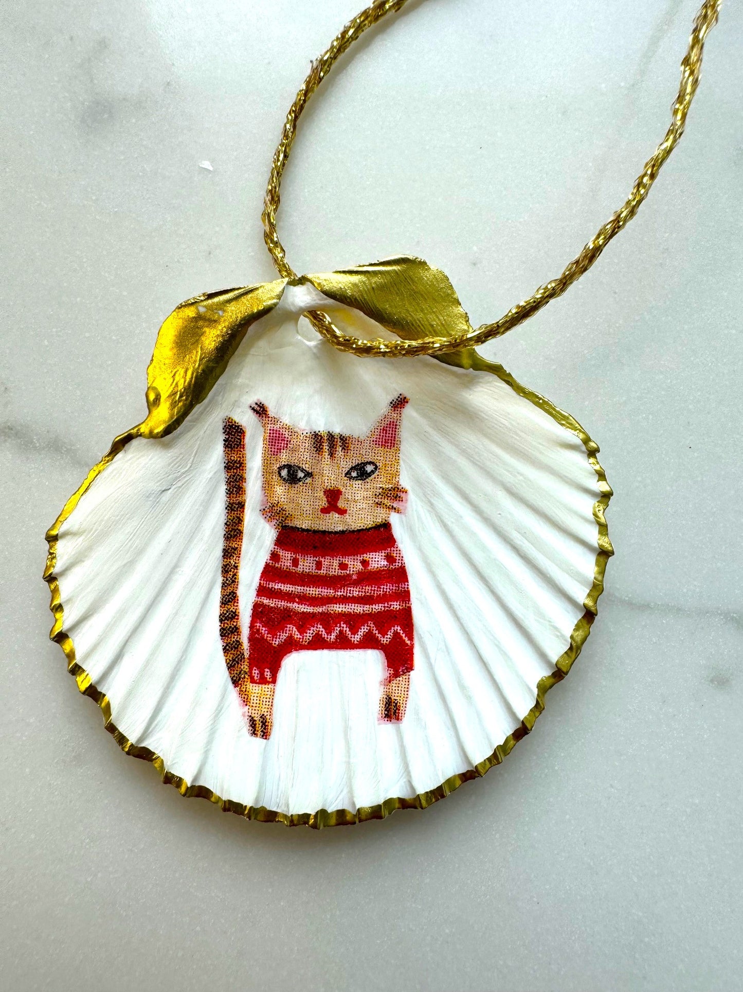 Tufted Sweater Cat Ornament