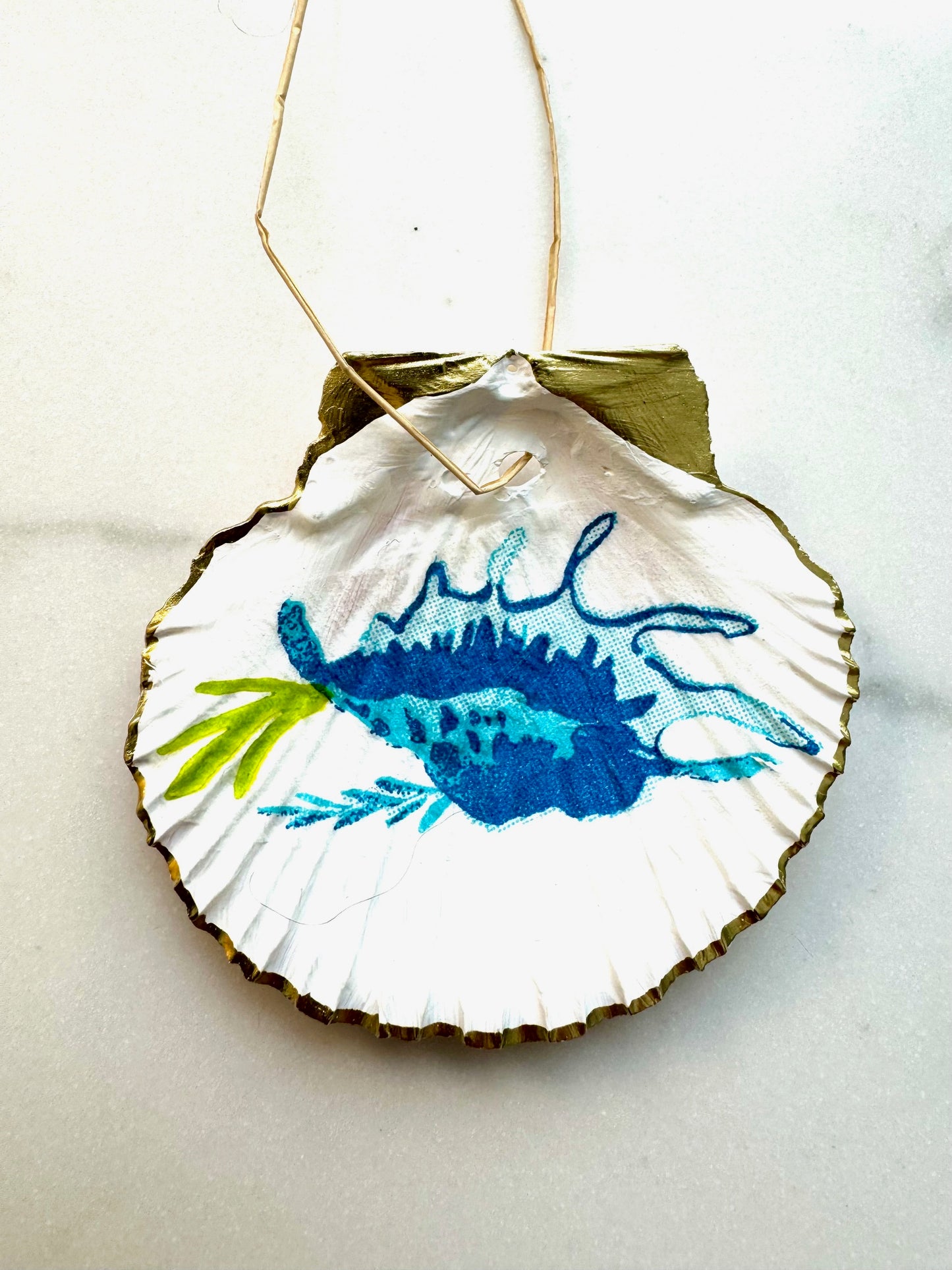 Blue Conch Ornament