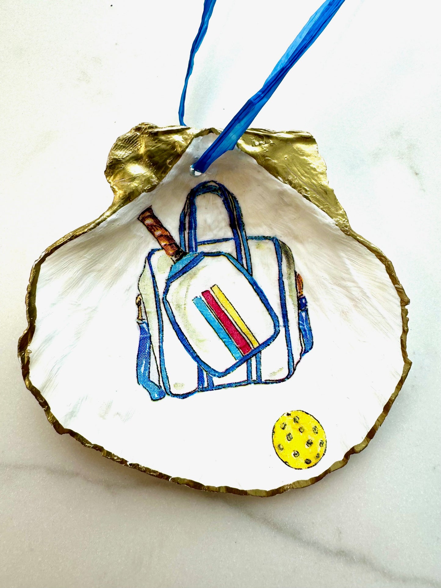 Pickleball Bag Ornament (White Background)